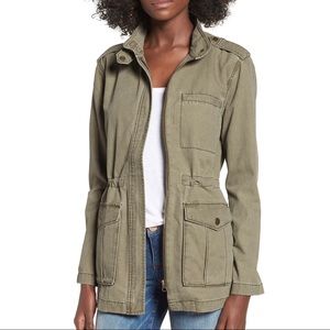 Nordstrom BP Cotton Canvas Anorak Jacket- Olive